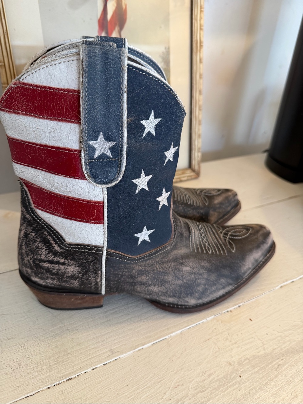Roper American flag shorty cowboy boot 8.5 women’s like new